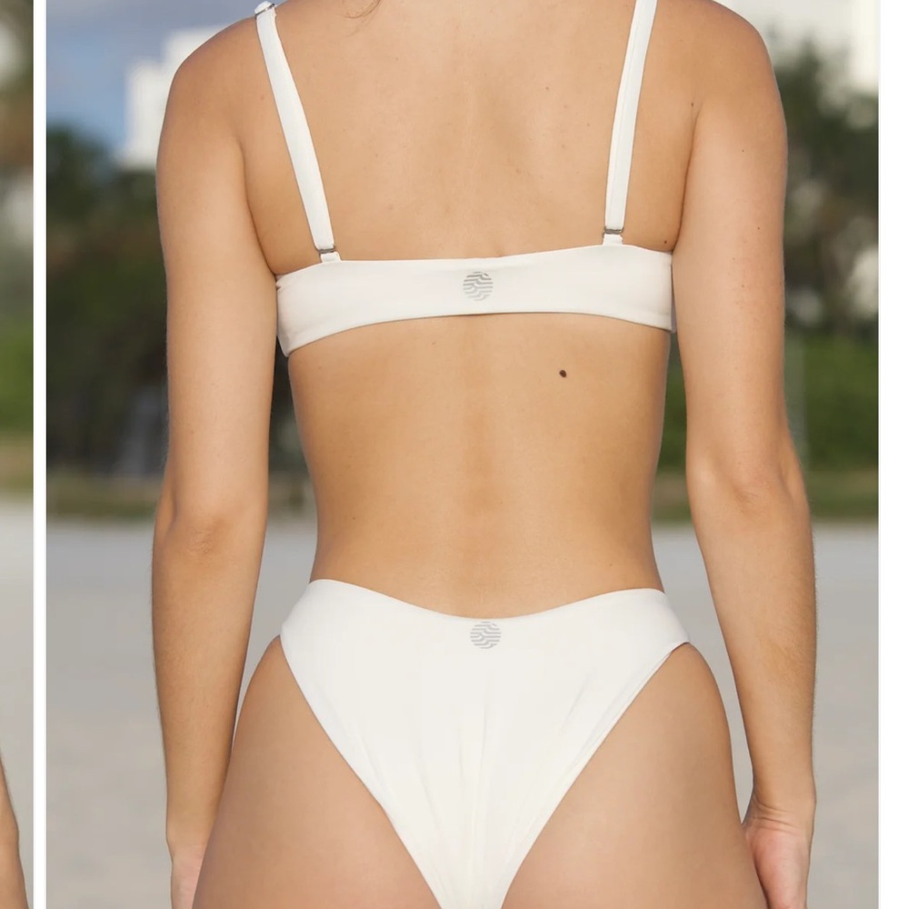 Women's White Scoop Neck Bikini Set - Picture 4 of 4